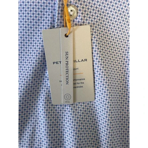 NWT Peter Millar Phoenix Performance Jersey‎ Polo Men's XL White Short Sleeve